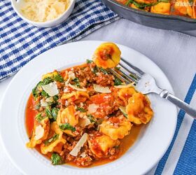 <b>Our dinner suggestion:</b> Italian sausage tortellini skillet