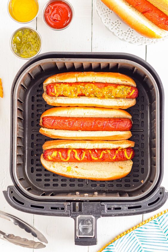 15 quick easy air fryer recipes youll want to make on repeat, Air Fryer Hot Dogs
