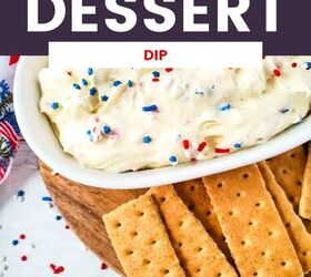 red white and blue cheesecake dip recipe, Patriotic dessert dip with graham crackers