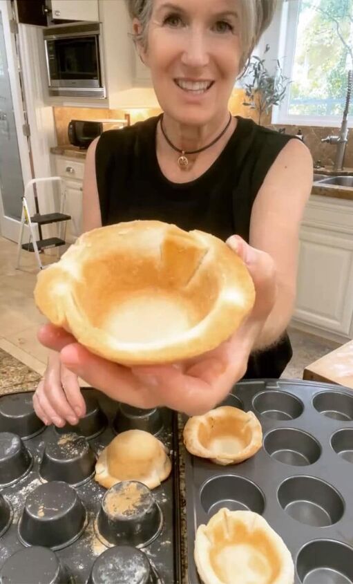 how to make a spectacular peach pie the easy way, mini pie crusts made on an upside muffin tin