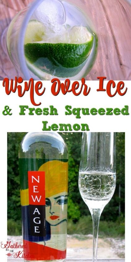 delicious and easy sparkling canned juice mocktail recipes, Wine Over Ice Fresh Squeezed Lime