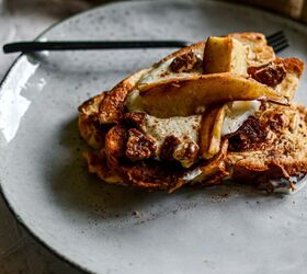 Sourdough French Toast With Caramelized Pears, Pecans, and Yogurt