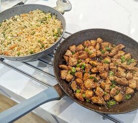 clean eating honey sesame chicken and fried rice