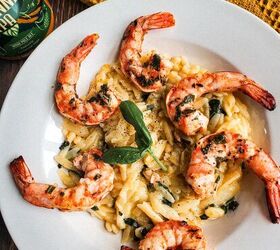 Greek Grilled Shrimp With Basil Orange Orzo Foodtalk