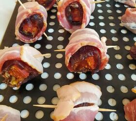 grilled bacon wrapped dates devils on horseback, Spanish dates wrapped in bacon for a Devils of Horseback recipe