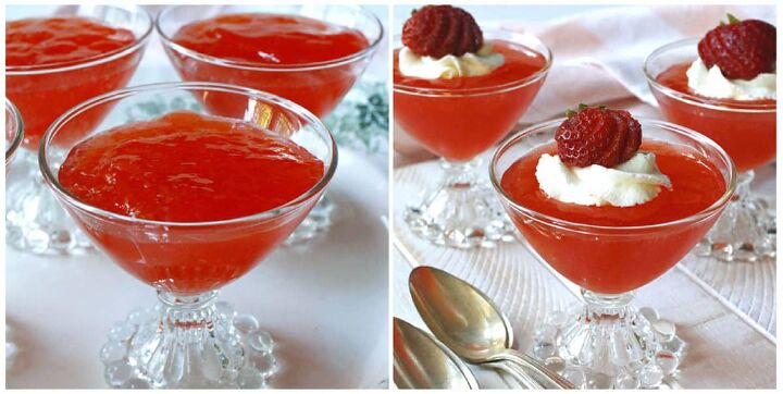 strawberry gelee with chardonnay, An easy homemade strawberry gelatin dessert