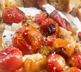 Roasted Tomatoes And Garlic On Fresh Burrata Cheese Recipe | Foodtalk