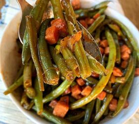 Barbequed Green Beans With Ham