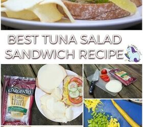 best tuna salad sandwich recipe, Collage of making the best tuna salad sandwich