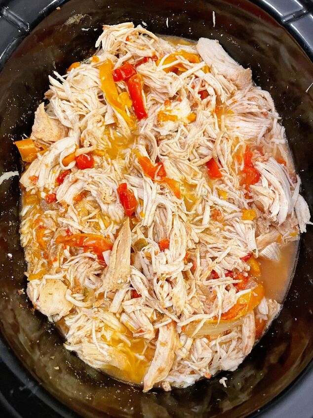 crock pot chicken fajitas, Crock Pot Chicken Fajitas in a slow cooker