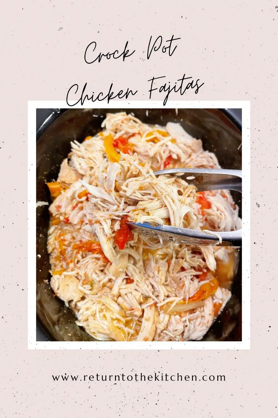 crock pot chicken fajitas, Crock Pot Chicken Fajitas in a slow cooker