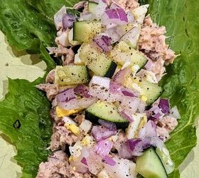 not your mama s tuna salad, Mediterranean tuna salad lettuce wrap