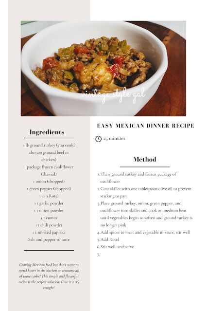 EASY MEXICAN DINNER RECIPE