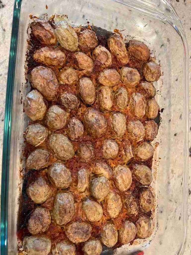 Here are the TikTok Potatoes right after they came out of the oven