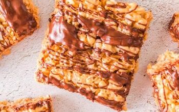 Peanut Butter Rice Krispie Treats With Chocolate