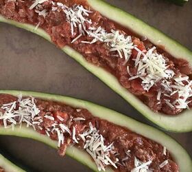 Zucchini Boat Stuffed With an Easy Bolognese Sauce