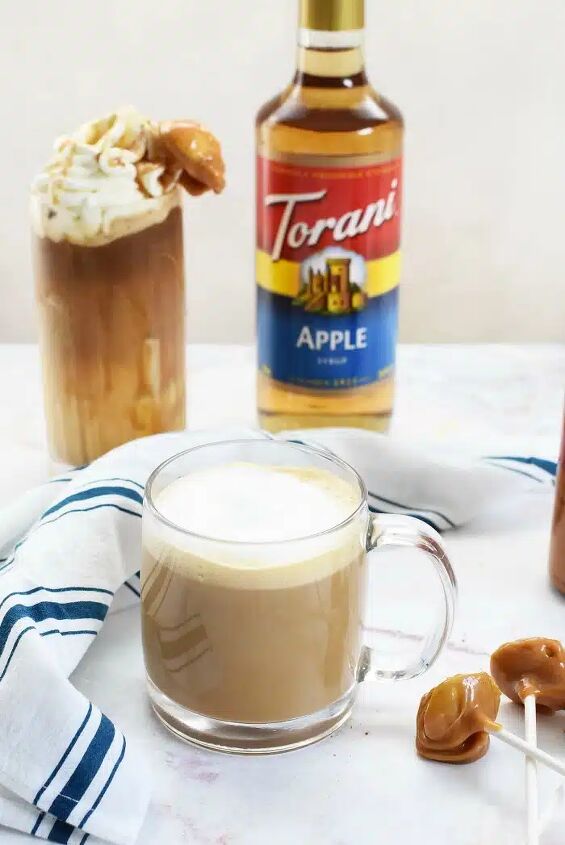 caramel apple latte hot or iced recipe, Hot Caramel Apple Latte Recipe