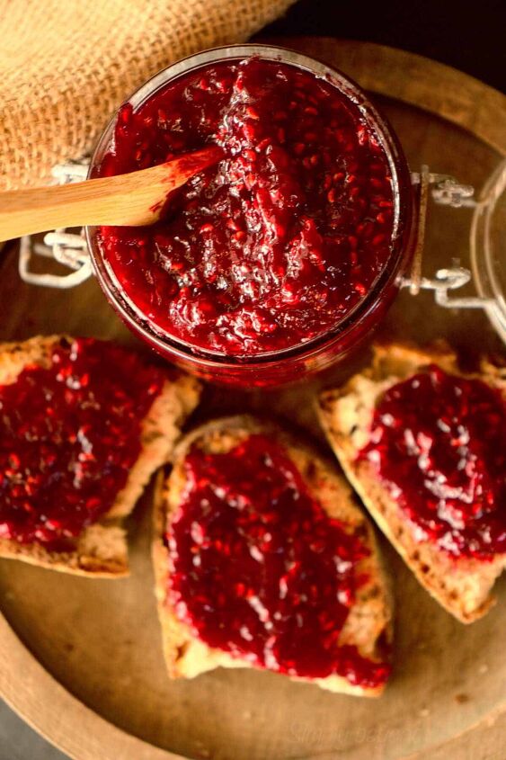 rich red raspberry preserves without pectin, yummy raspberry jam