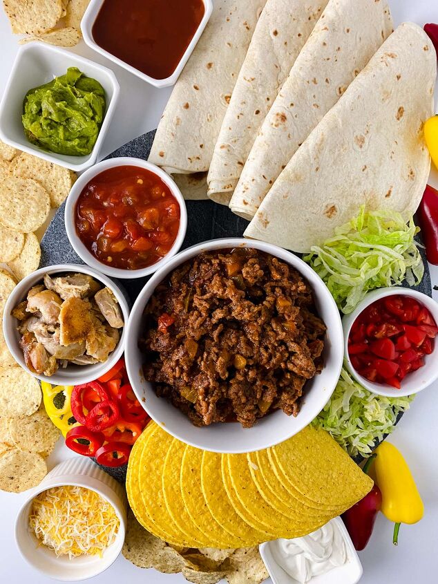 take taco night to the next level with a taco charcuterie board, Taco Board