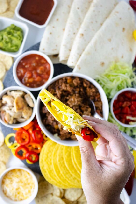 take taco night to the next level with a taco charcuterie board, Taco Charcuterie Board Tutorial