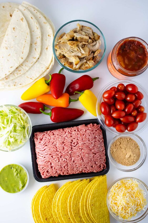 take taco night to the next level with a taco charcuterie board, Taco Charcuterie Tray Ingredients
