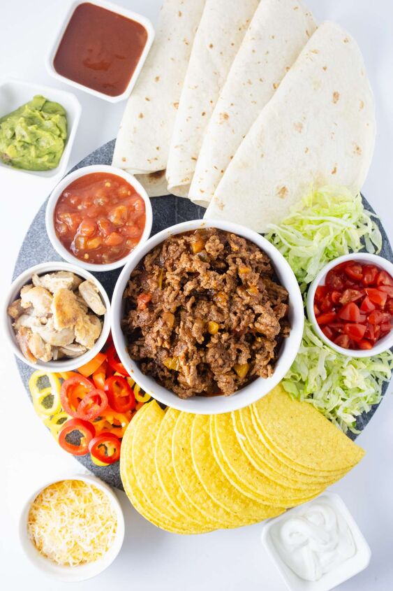 take taco night to the next level with a taco charcuterie board, Add Taco Toppings for Taco Charcuterie