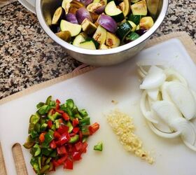 the best most simple ratatouille recipe ever, Prep the veggies 5 min