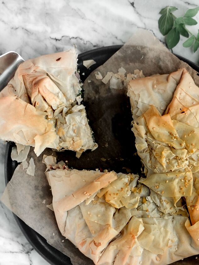 spinach and feta filo pie