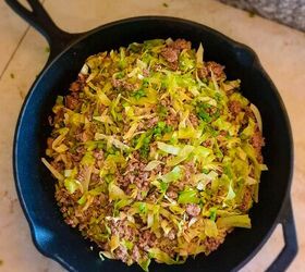 <b>Our dinner suggestion:</b> Ground beef & cabbage stir fry