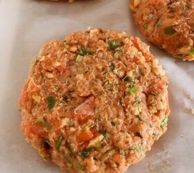 fresh salmon burgers with easy lemon dill sauce, raw salmon burger patties
