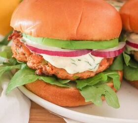 fresh salmon burgers with easy lemon dill sauce, Fresh Salmon Burger Recipe