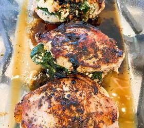 <b>Our dinner suggestion:</b> Spinach and Feta Stuffed Pork Chops