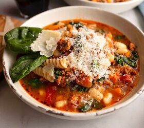 <b>Our dinner suggestion:</b> Italian sausage white beans & pasta soup