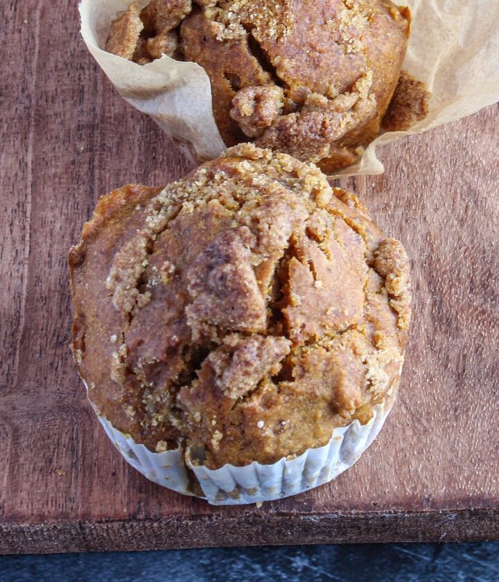 vegan pumpkin muffins with a twist delicious crumble topping, vegan pumpkin muffin