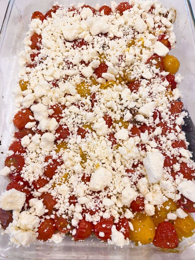 roasted tomatoes with feta