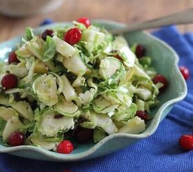 Sweet, fresh, crunchy and tangy, this shaved Brussels sprouts salad is the salad of the season