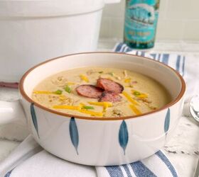 caramelized onion and beer cheese soup