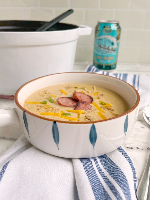 caramelized onion and beer cheese soup