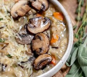 quick instant pot beef stew, Wild mushroom risotto in a bowl with parmesan cheese and sage