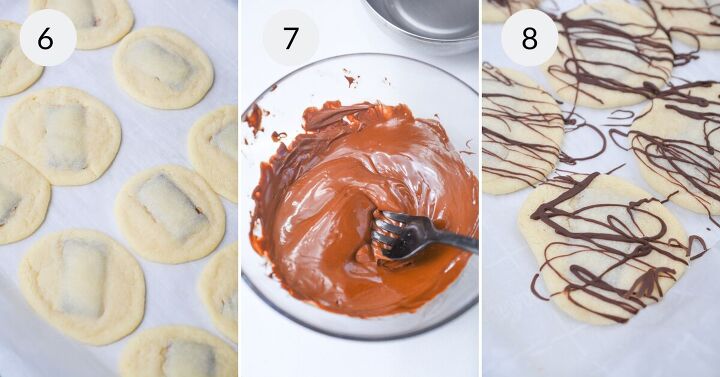 andes mint chocolate cookies, a collage of 3 images showing how to make chocolate andes mint cookies