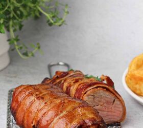 Air Fryer Bacon-Wrapped Pork Tenderloin