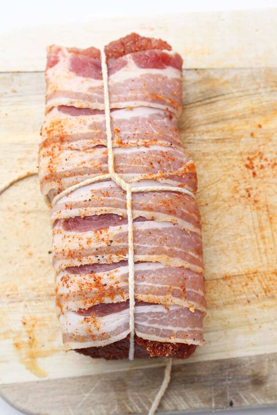 air fryer bacon wrapped pork tenderloin, Bacon wrapped pork tenderloin