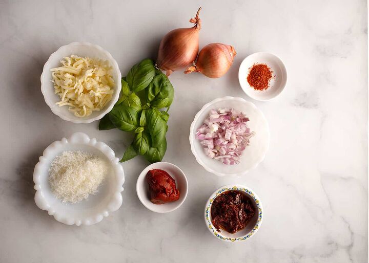 cheese stuffed meatballs, Mise en place for cheese stuffed meatballs