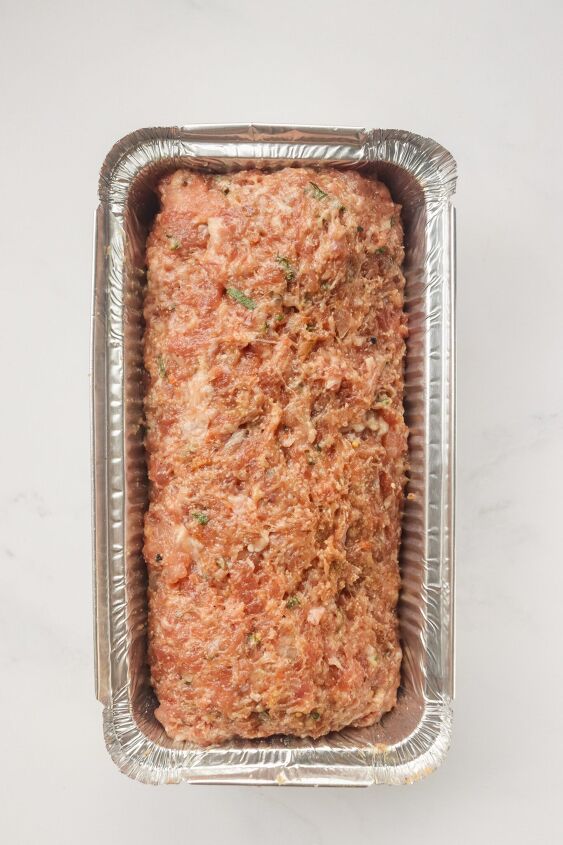 polish meatloaf, transfer the meatloaf to the pan