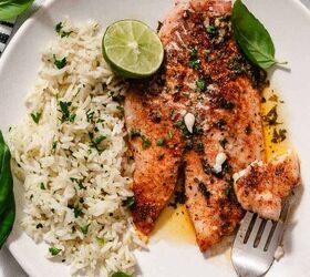 Oven Baked Snapper With Key Lime Butter Sauce