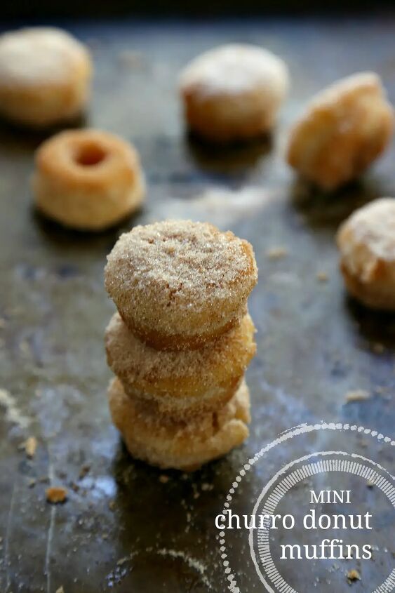 mini churro donut muffins