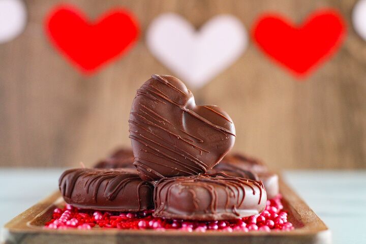 easy homemade chocolate peanut butter hearts, Chocolate Peanut Butter Hearts