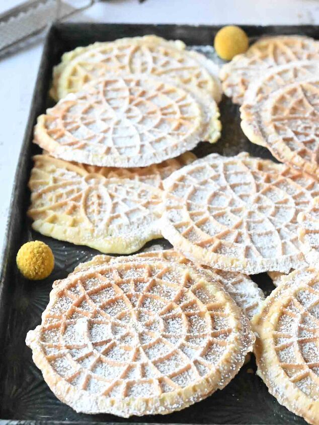 easy lemon pizzelle italian waffle cookies