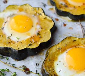 Acorn Squash Egg in a Hole With Hot Honey and Thyme