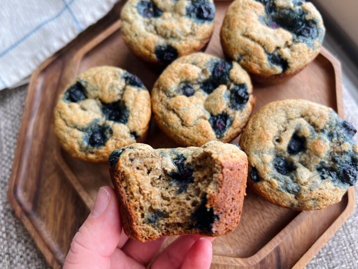 blueberry banana protein muffins